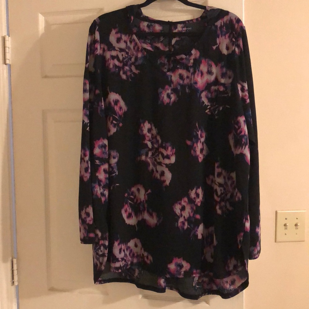Lane Bryant Floral hooded tunic